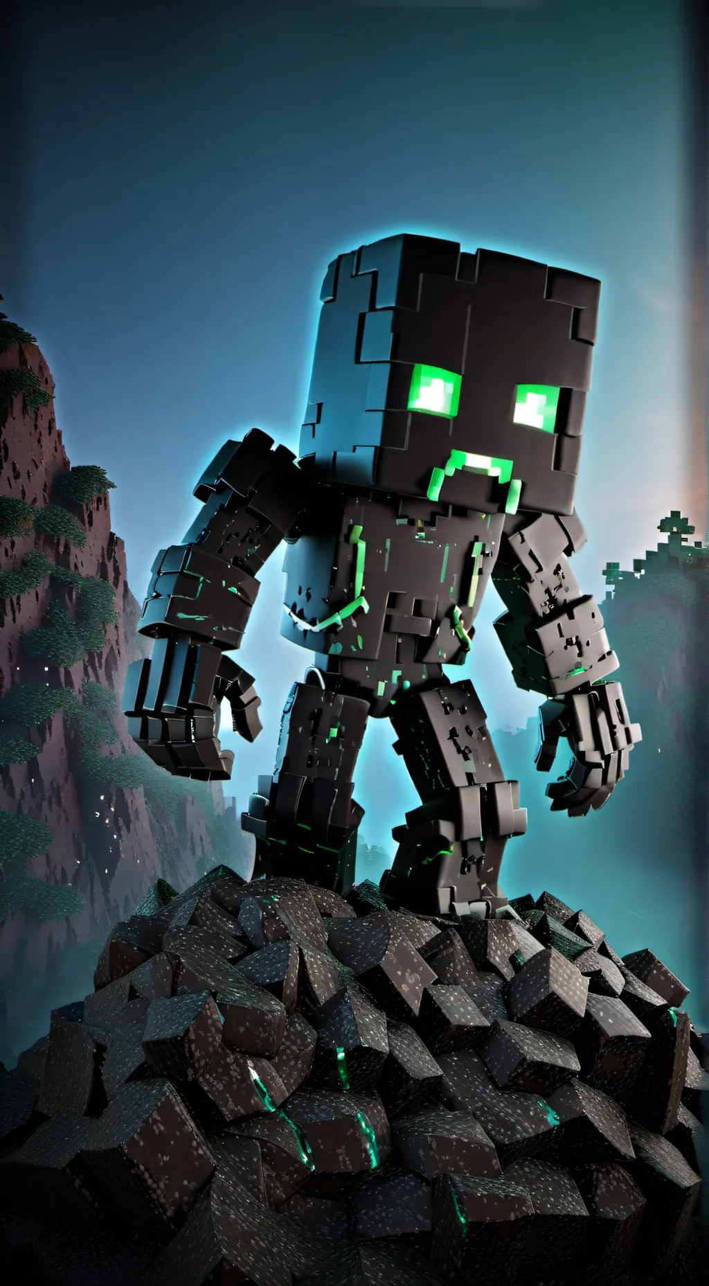 ai character: mha minecraft background