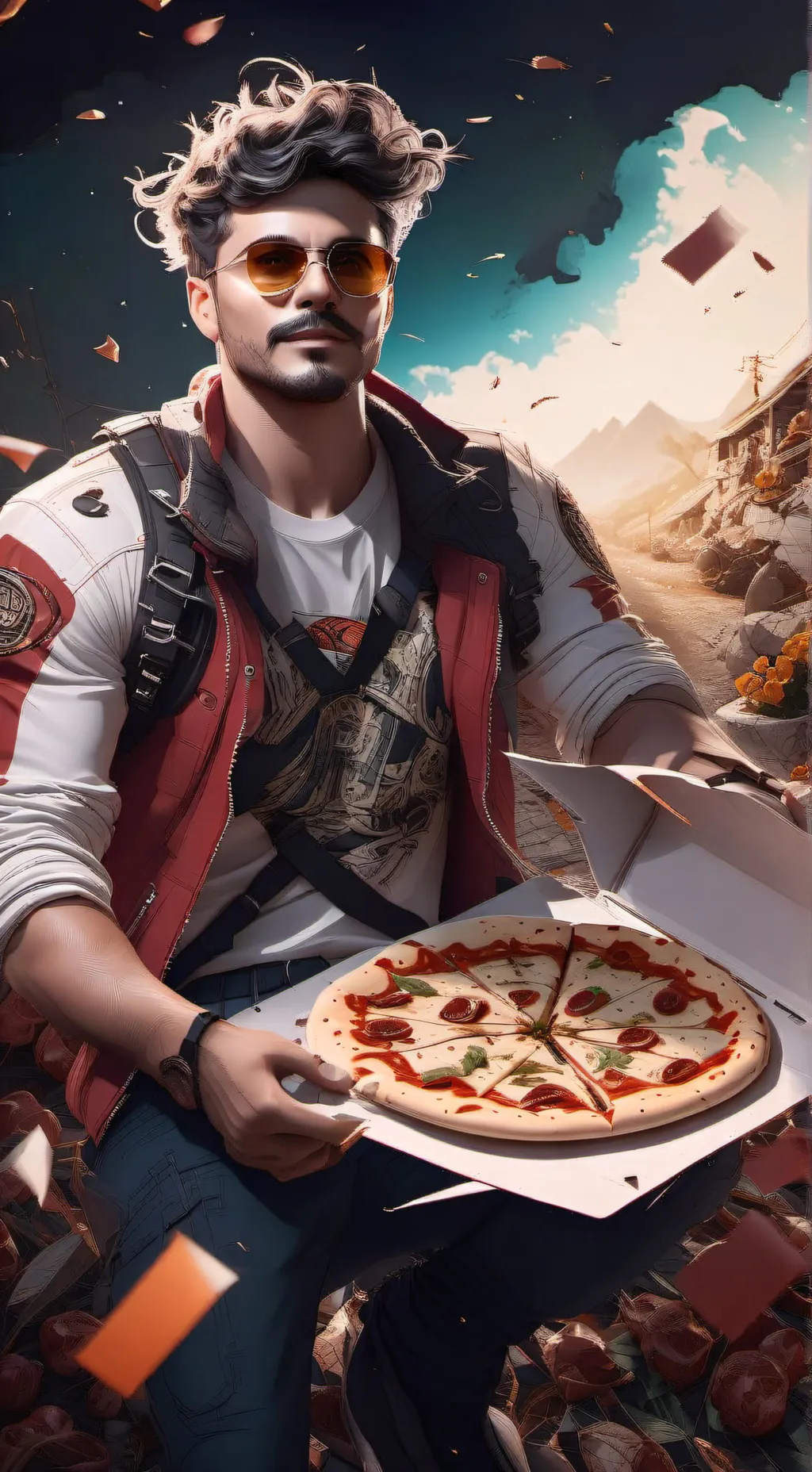 ai character: delivery man background