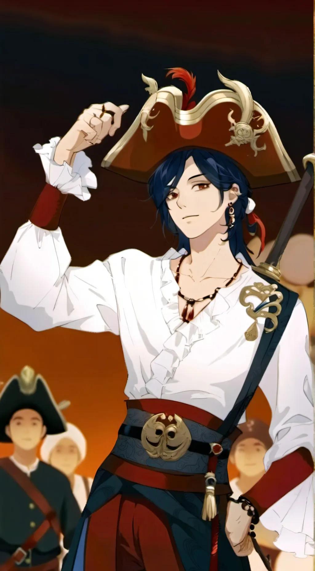 ai character: Pirate ship background