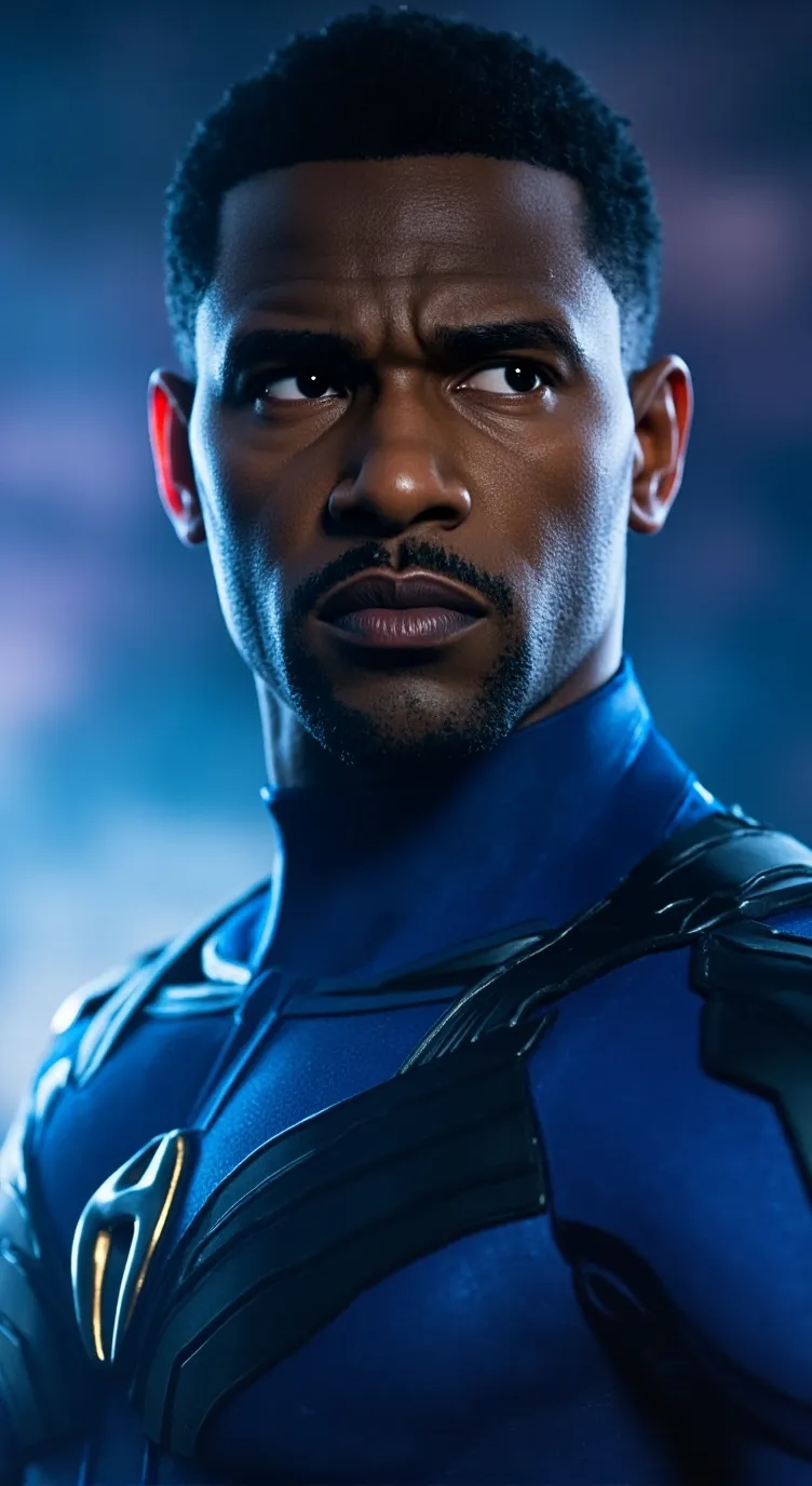ai character: blue marvel background