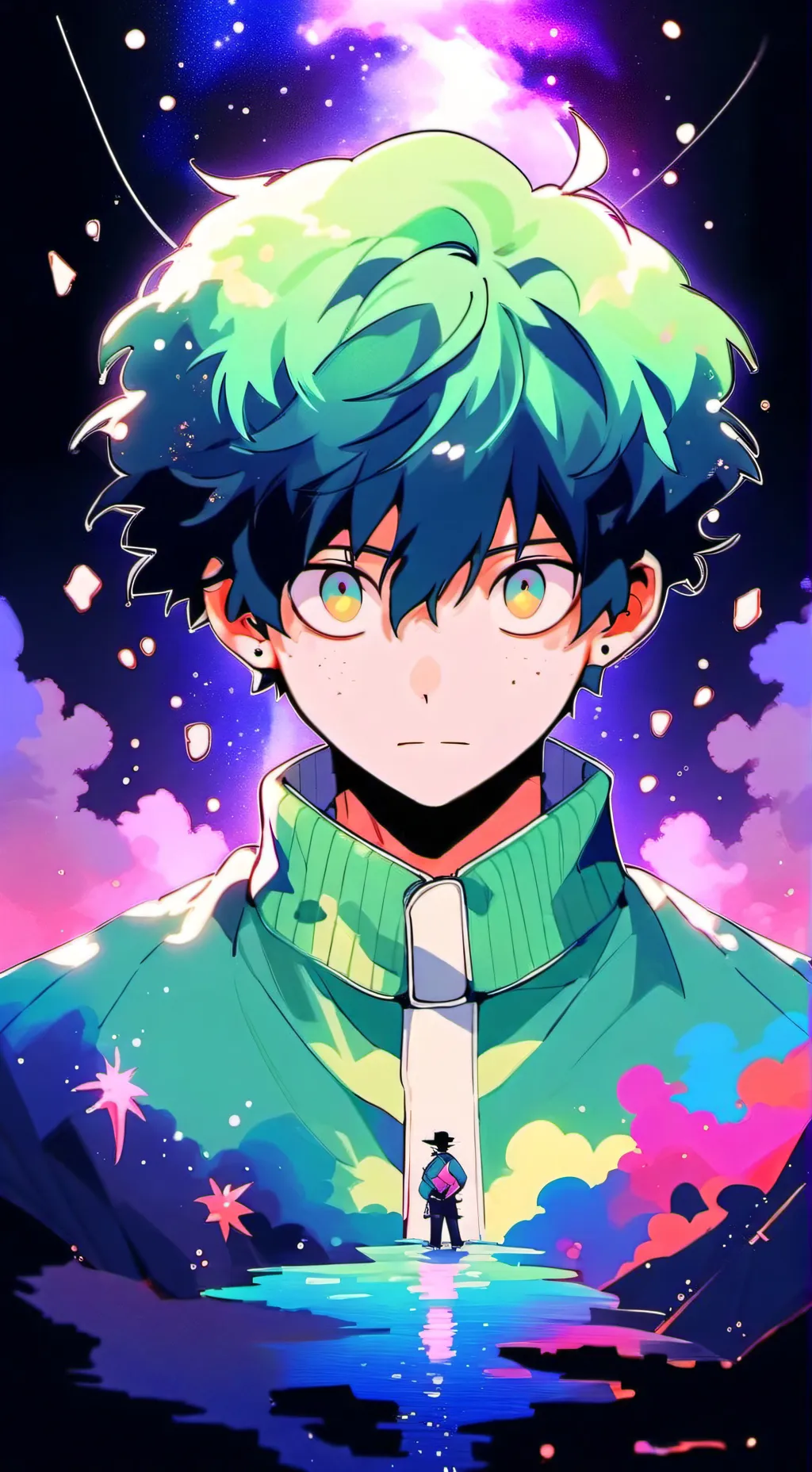 ai character: Mha couple shipper background