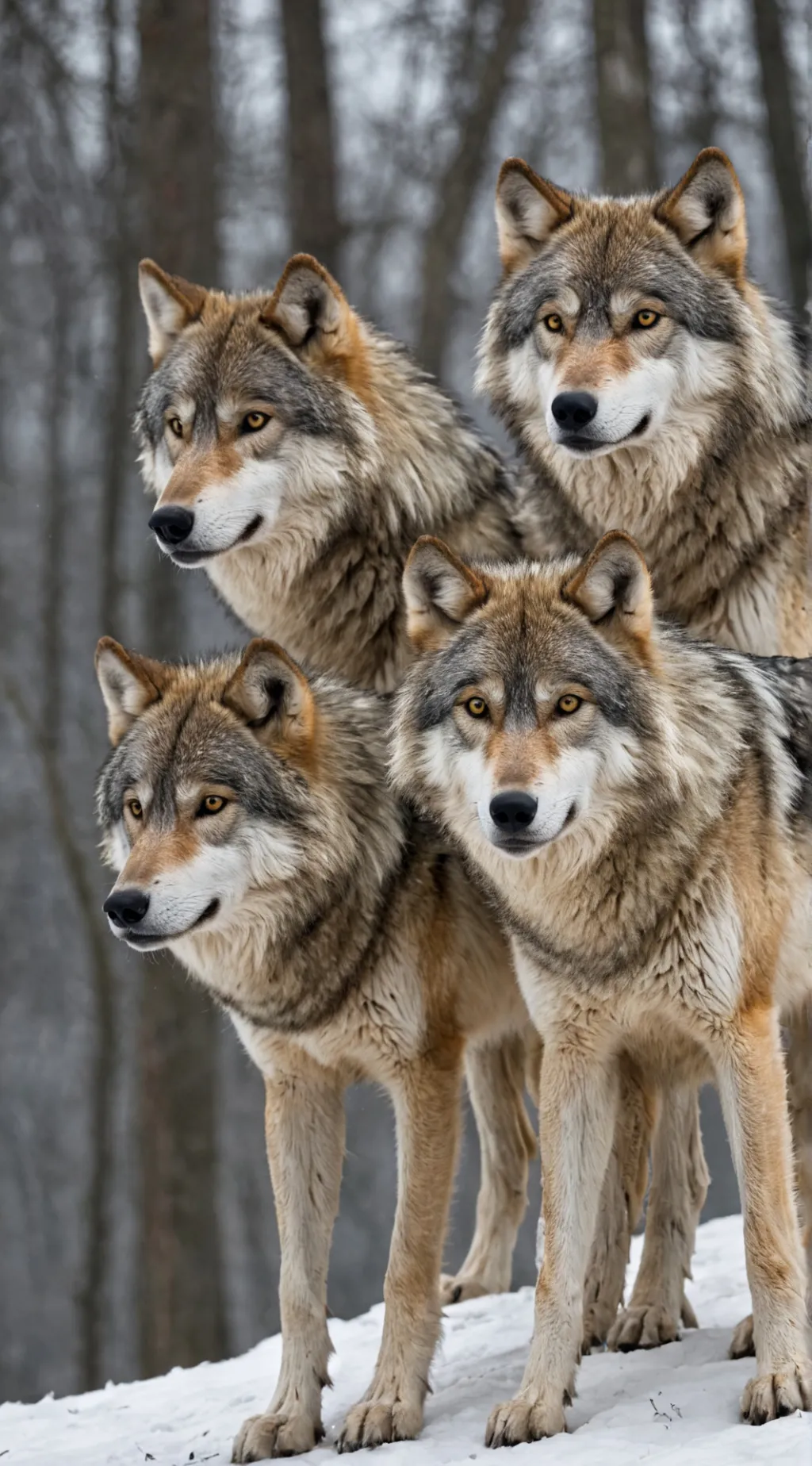 ai character: Artict wolves ⬜ background