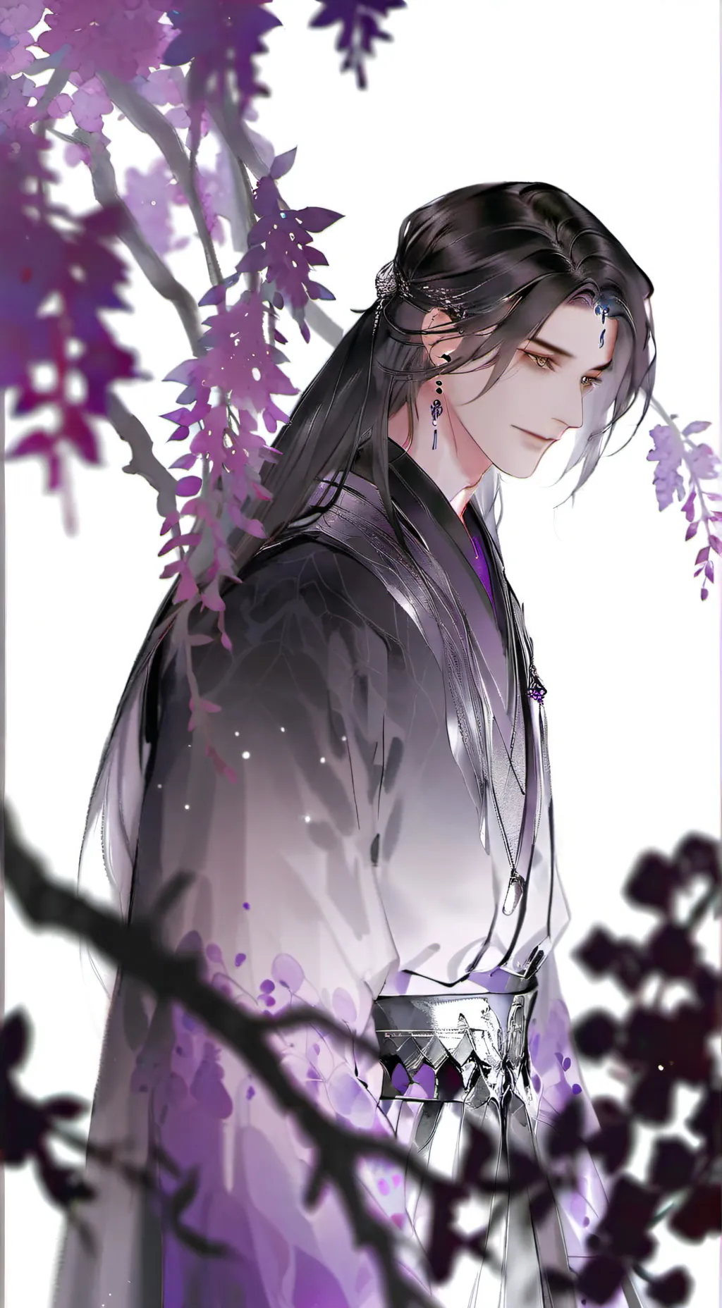 ai character: Durple background