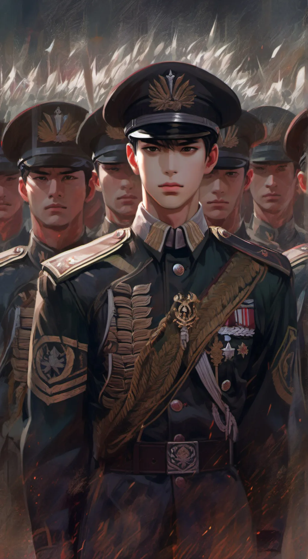 ai character: military ranks  background