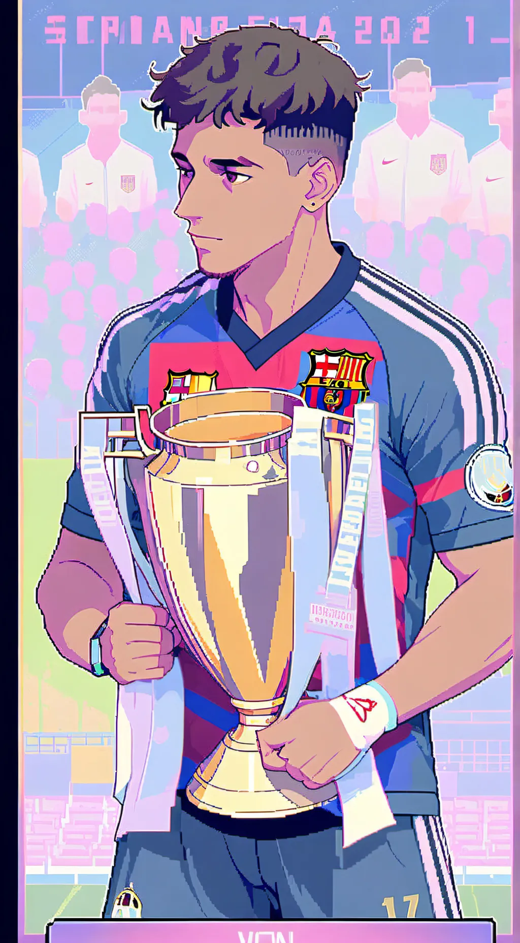 ai character: Barcelona background