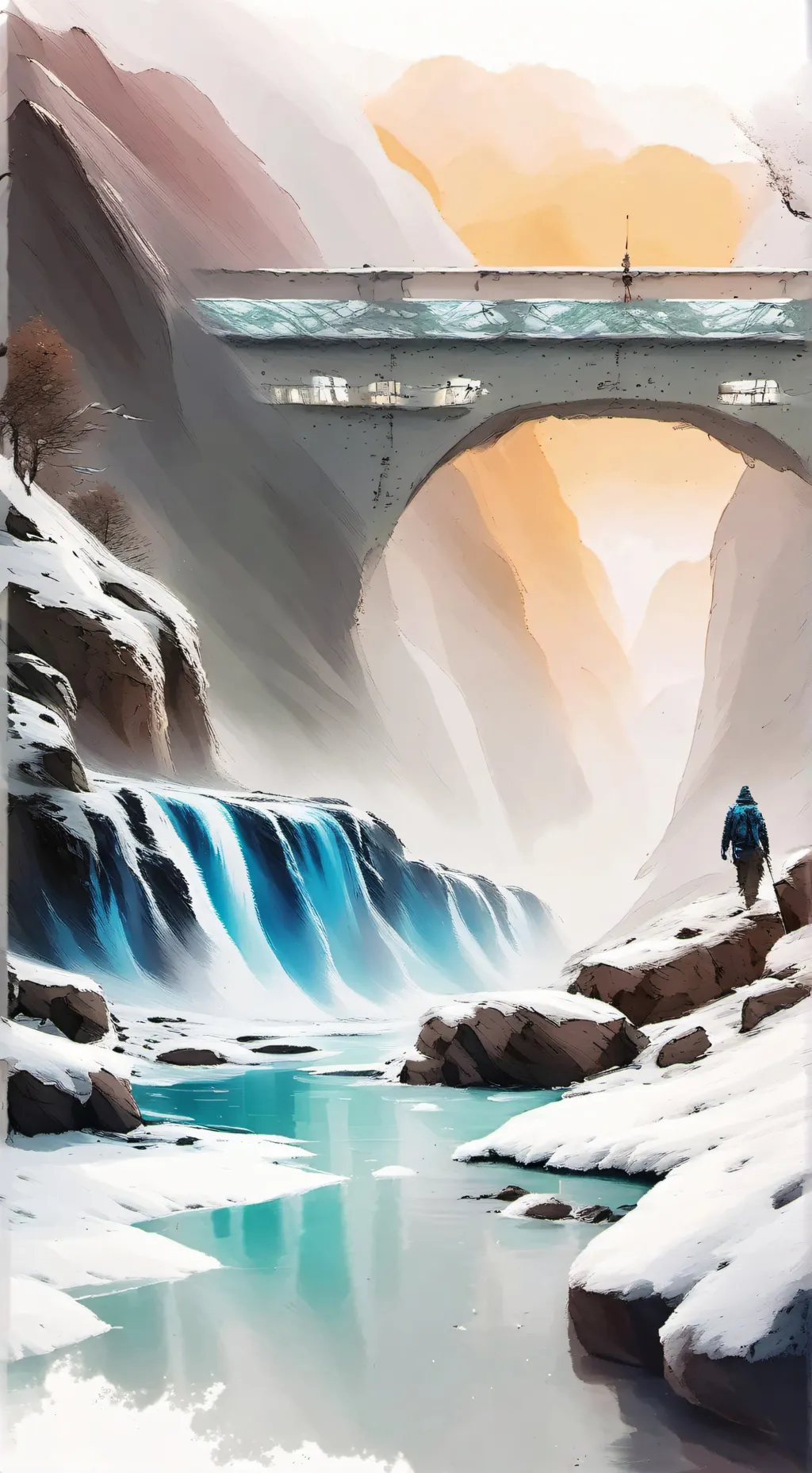 ai character: Blue Light TvMan background