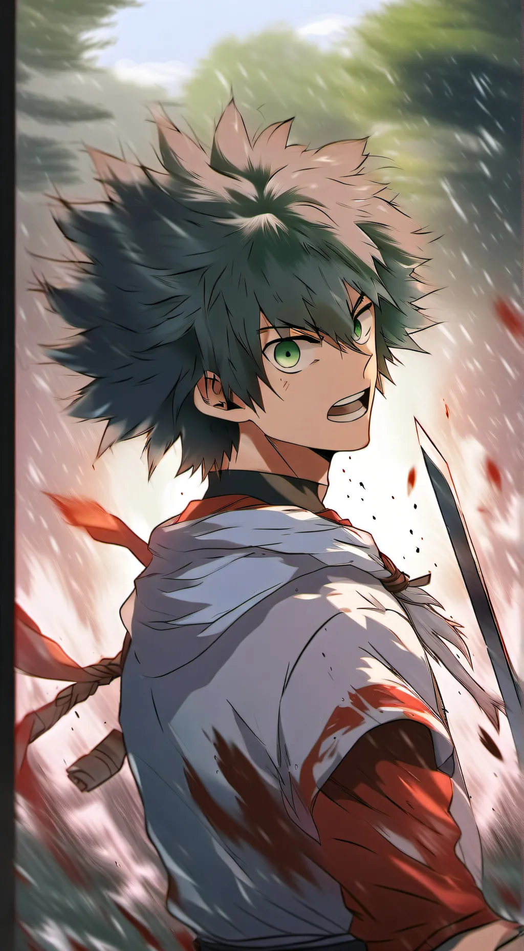 ai character: YOU ARE CRAZY MHA background