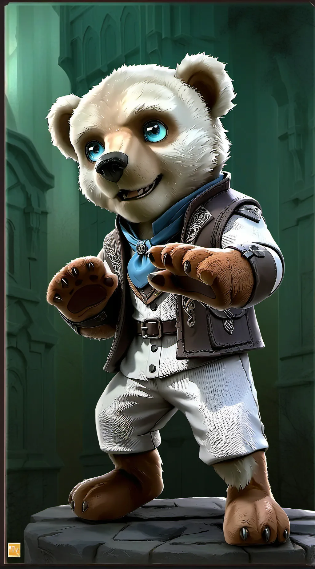 ai character: BEAR ALPHA background