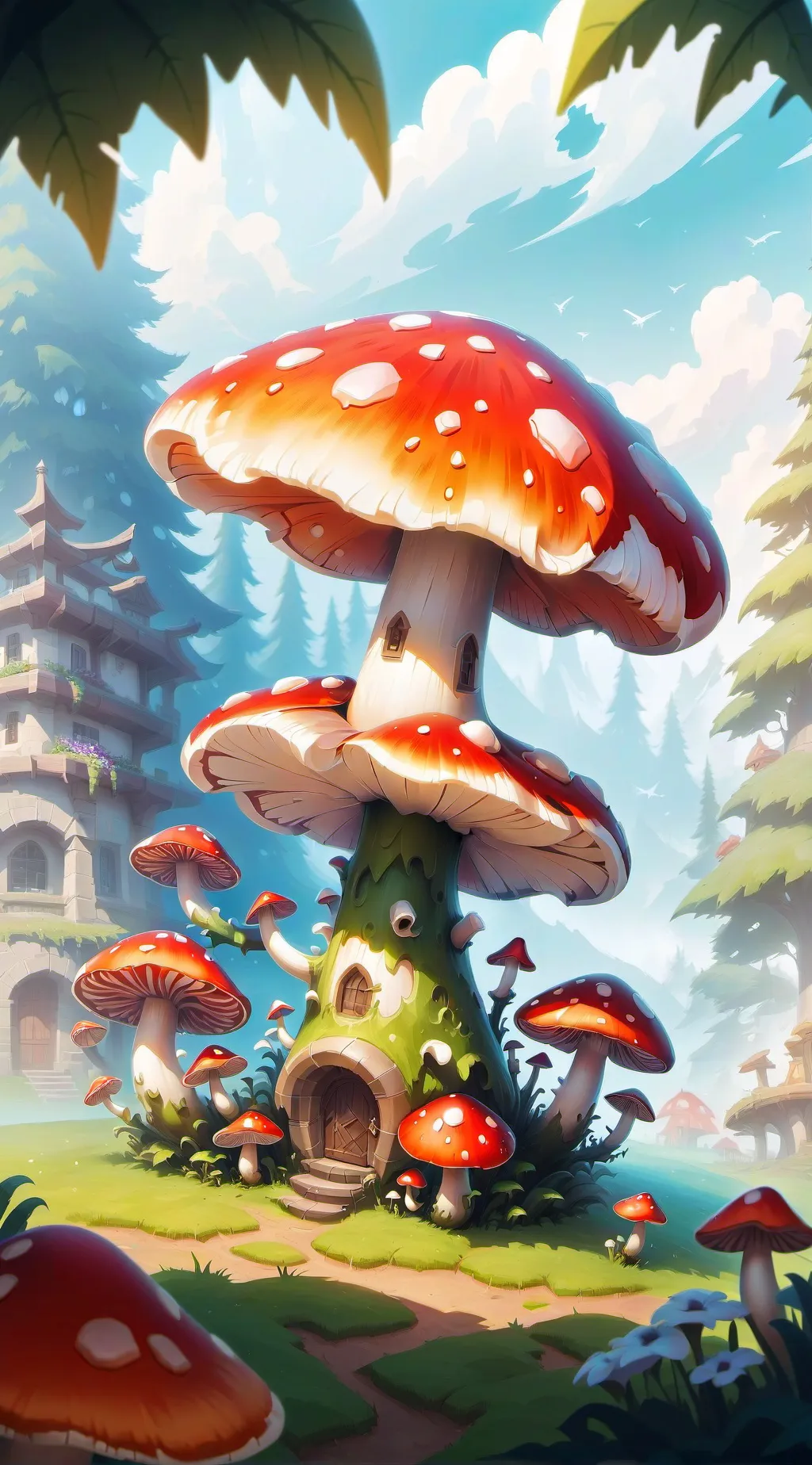 ai character: magical Islands  background