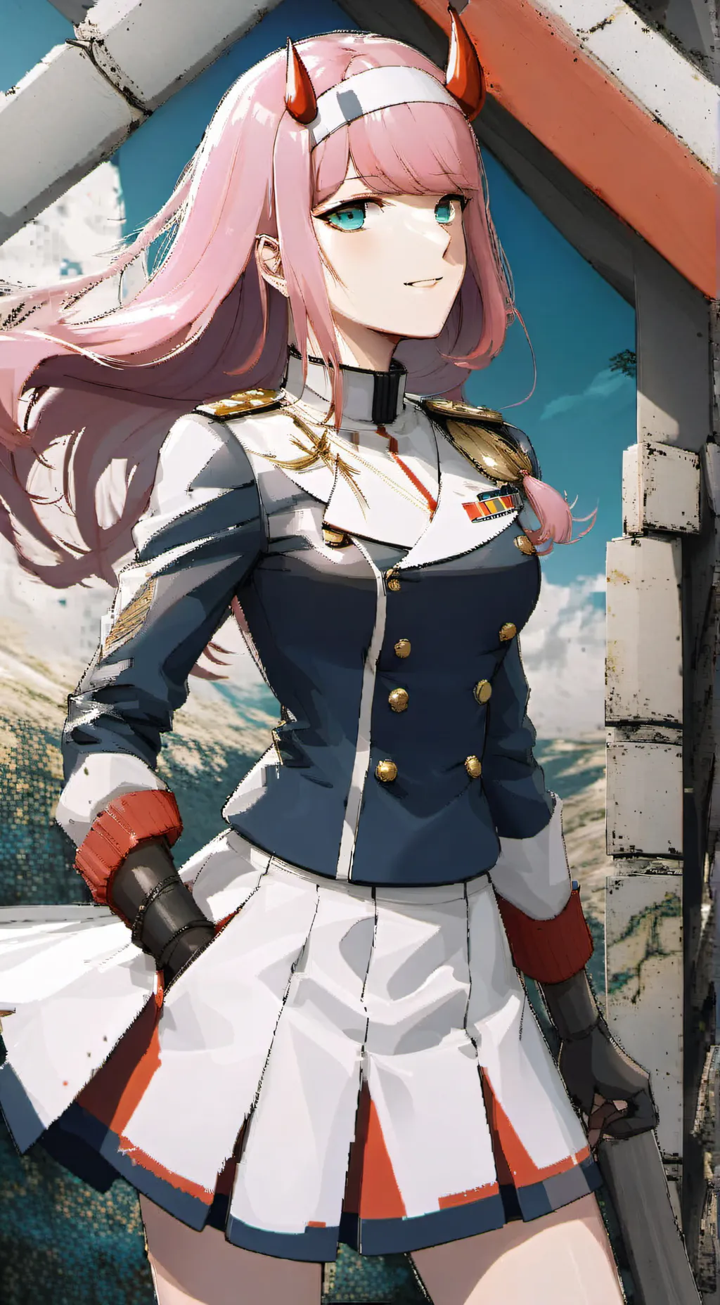 ai character: zero two  background