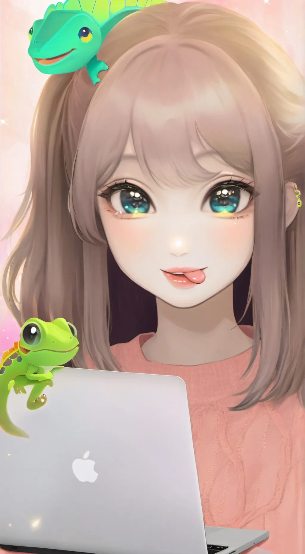 ai character: Pixel background