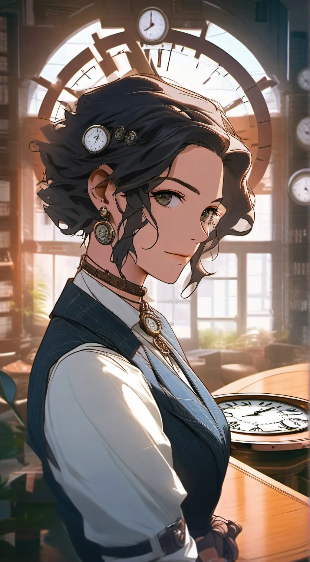 ai character: The Time-Twisting Diner background