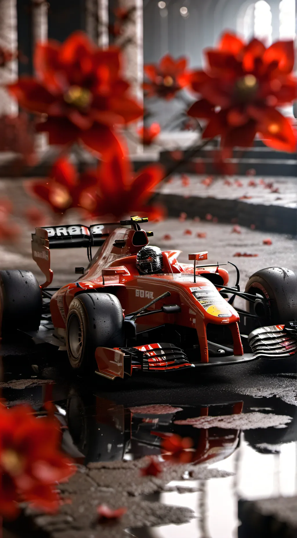 ai character: tiny car background