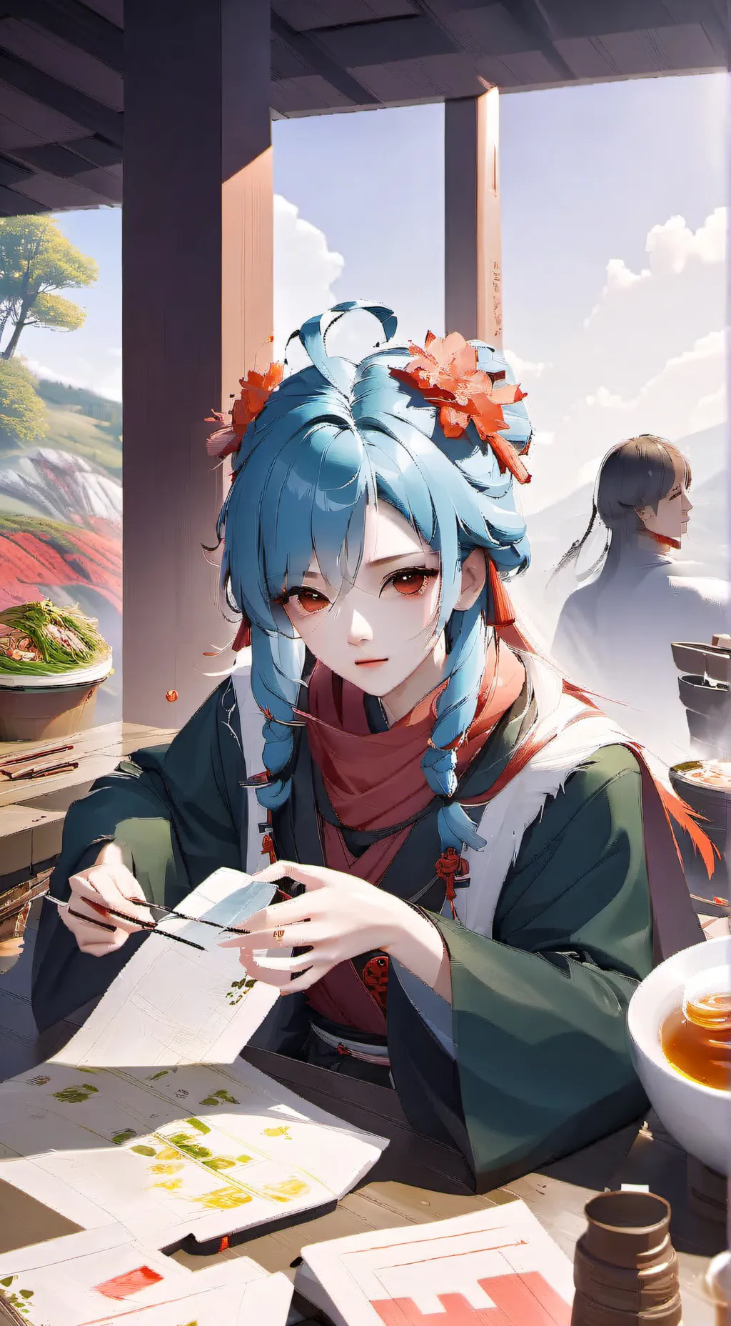 ai character: хигану background