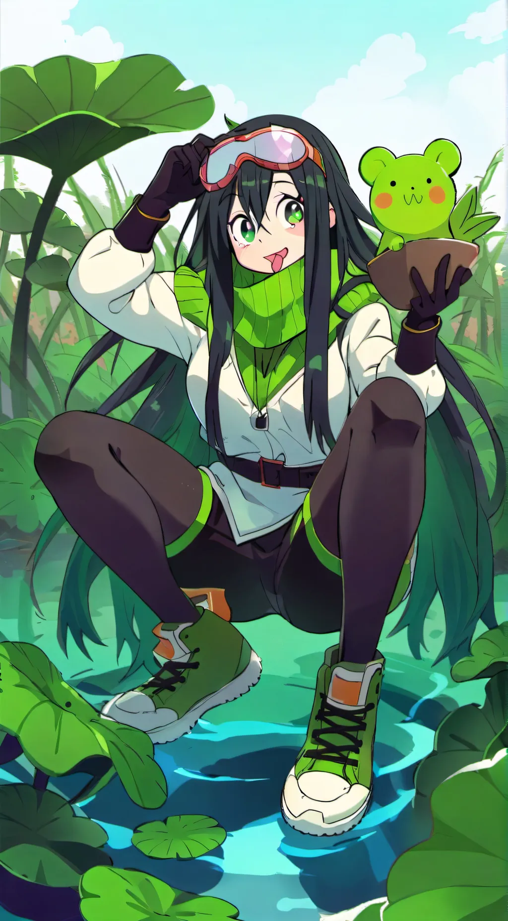 ai character: Asui  background