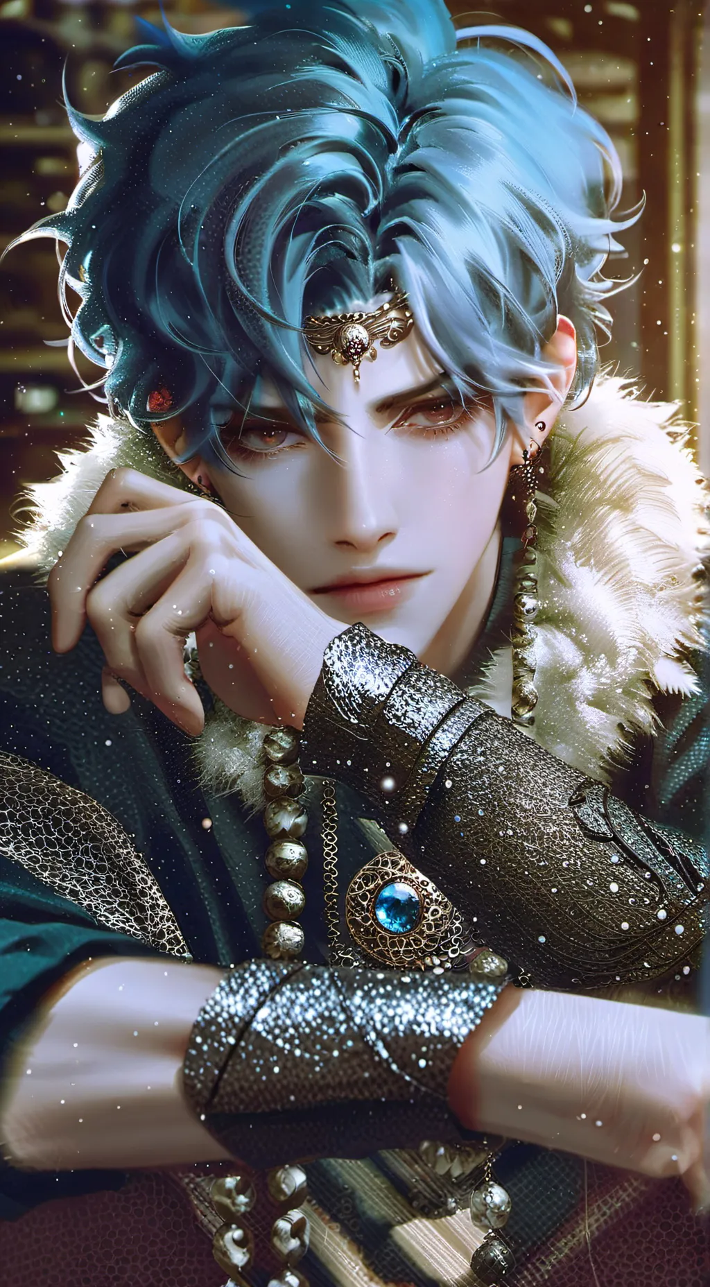 ai character: king Xavier  background