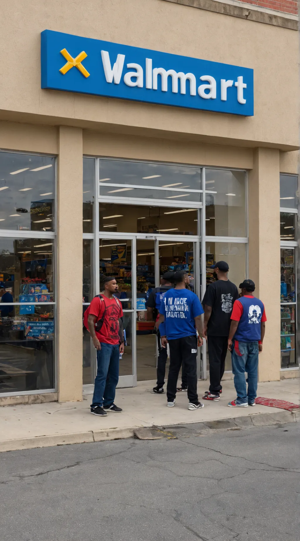 ai character: Walmart  background