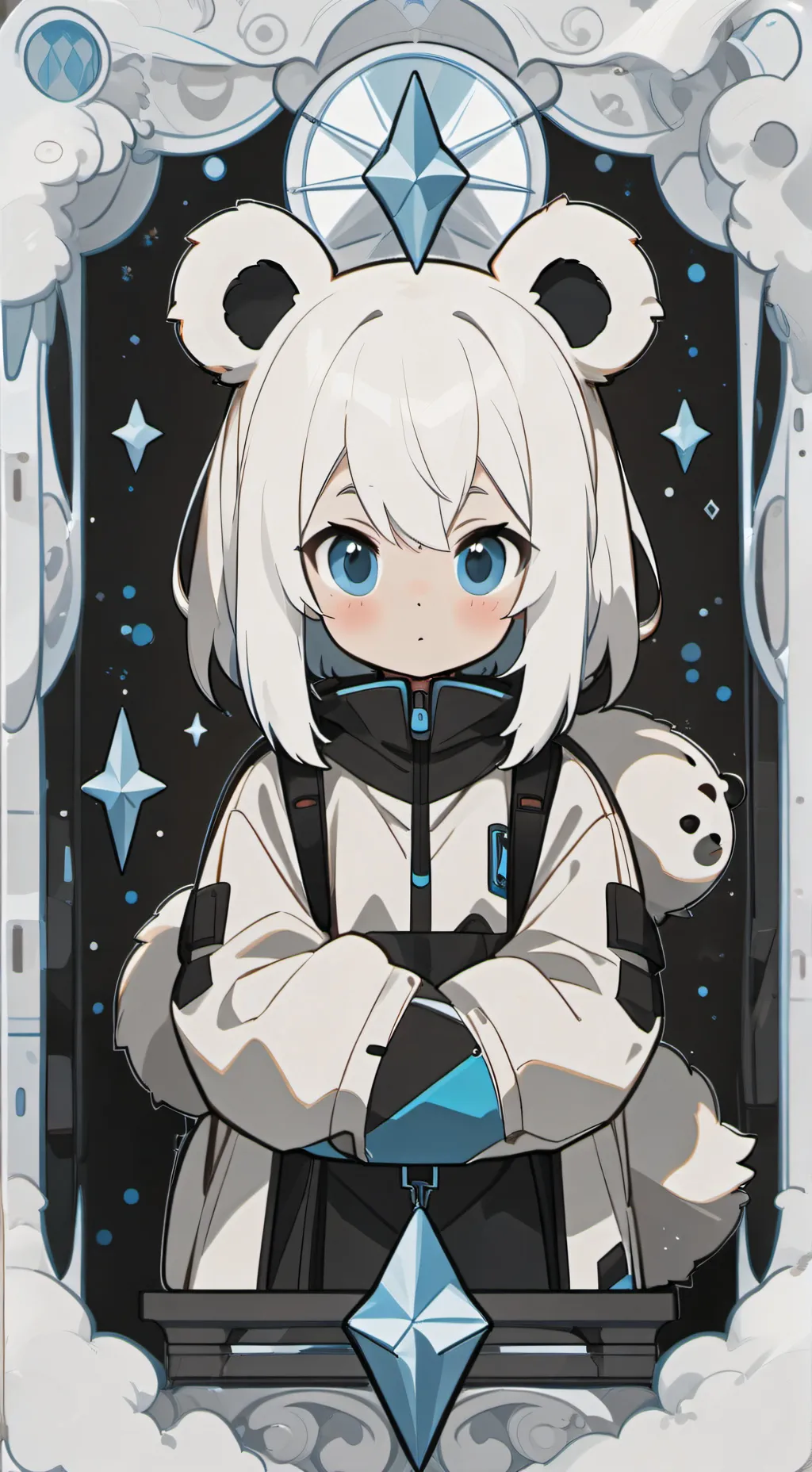 ai character: Elsa, the Polar Bear Spirit background