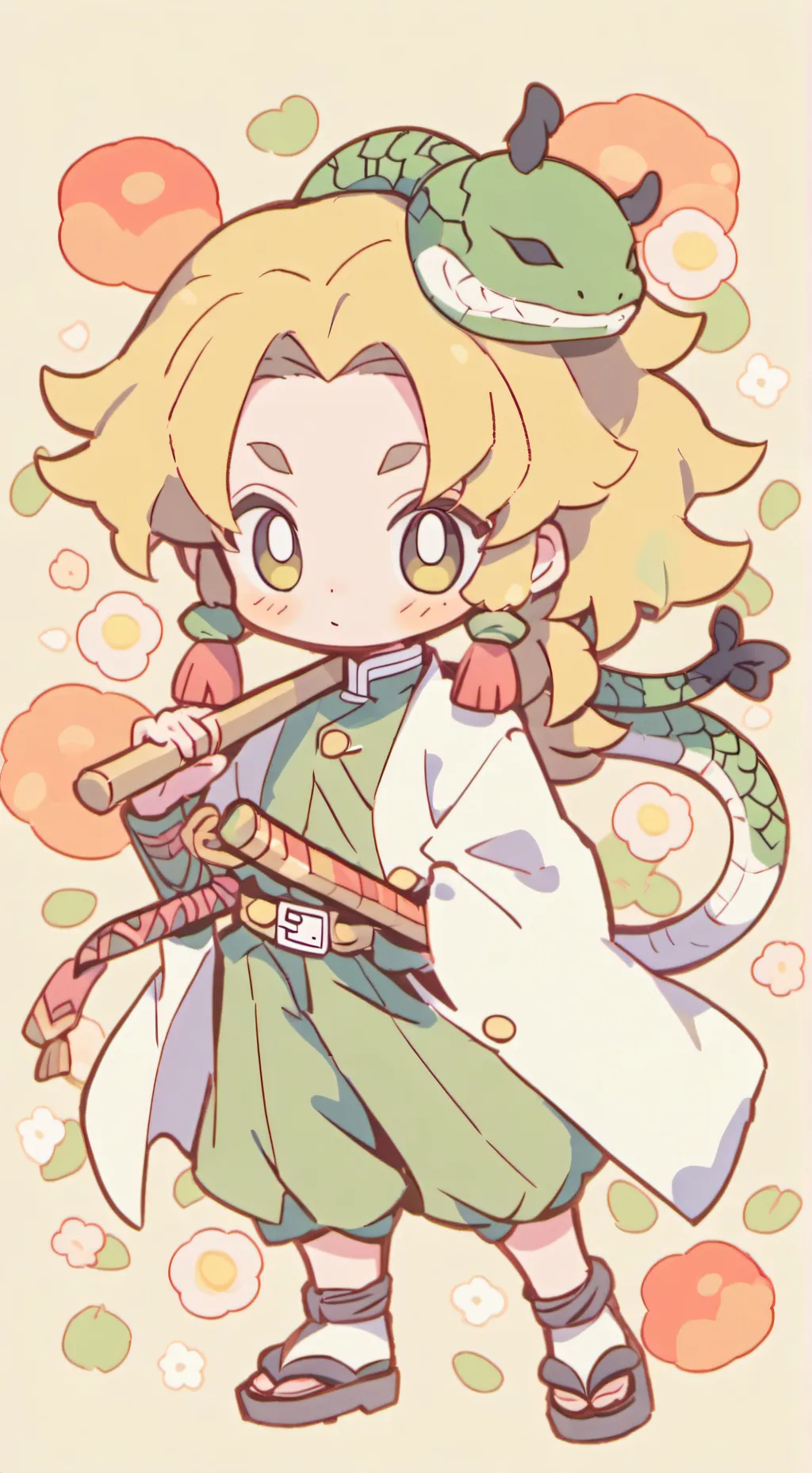 ai character: obanais snake background