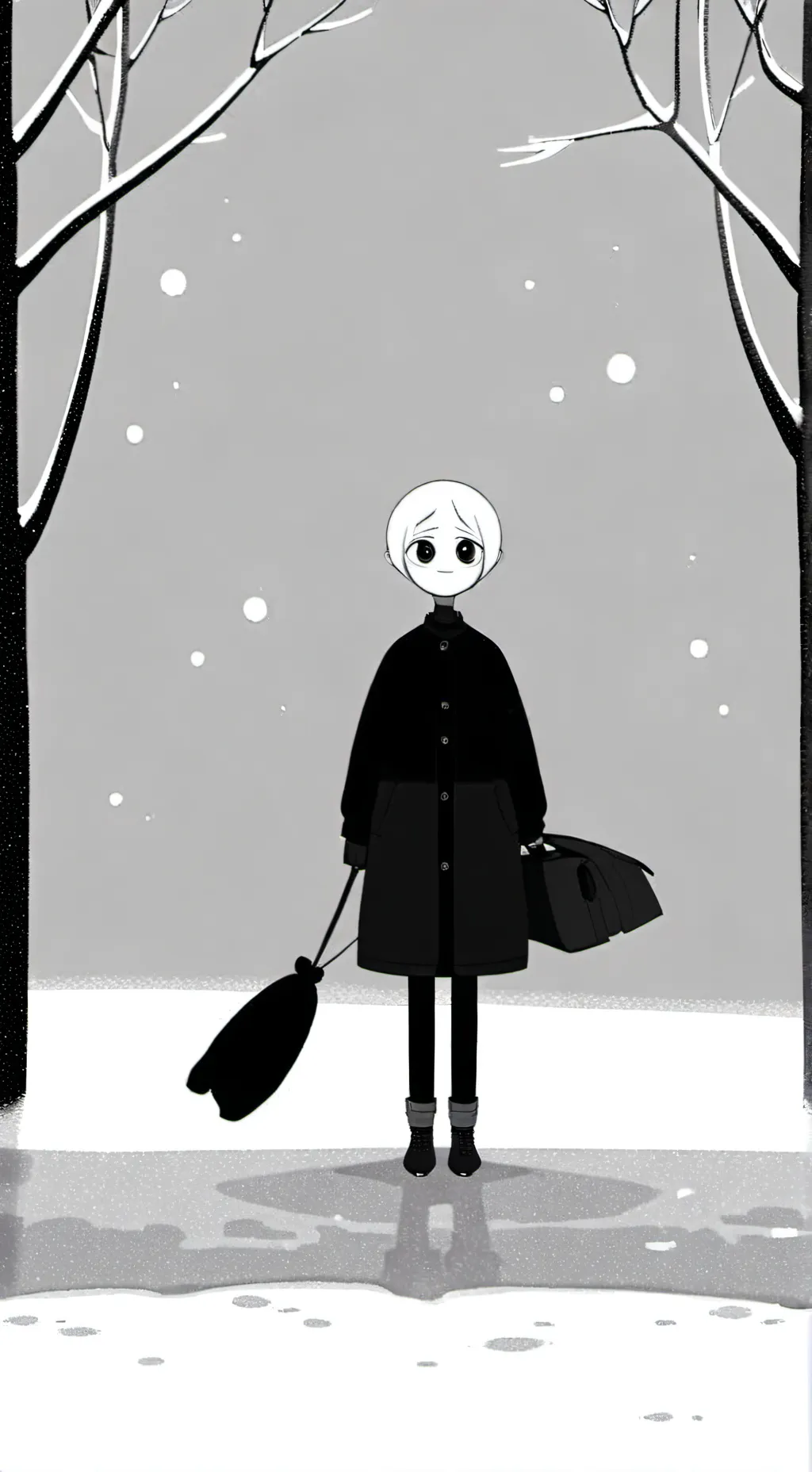 ai character: Gray background