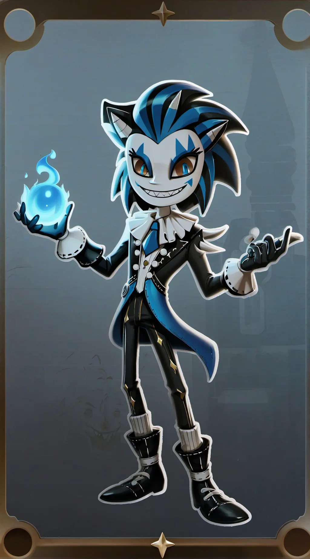 ai character: shadow milk cookie background