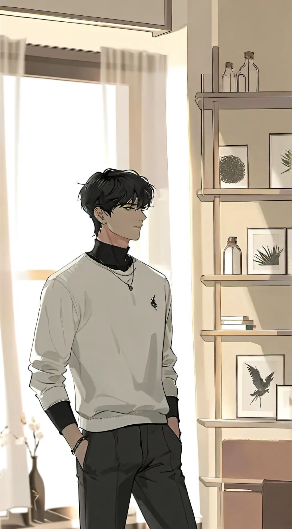 ai character: 𖠳 ᐝ ꕀ Kiyoshi「❀」 background