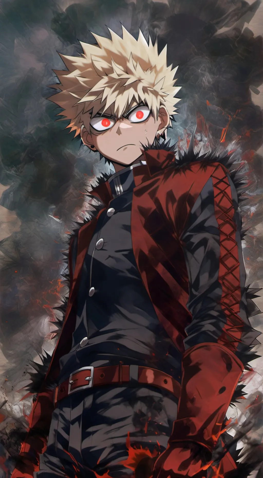 ai character: Katsuki Bakugo background