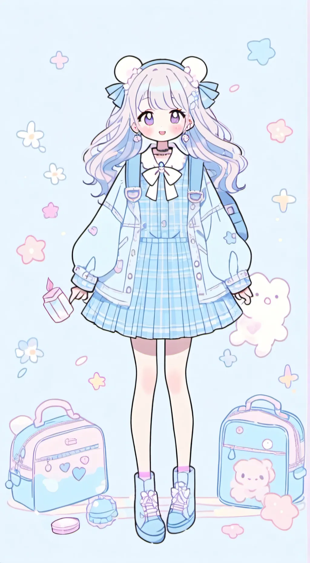 ai character: The high school!  background