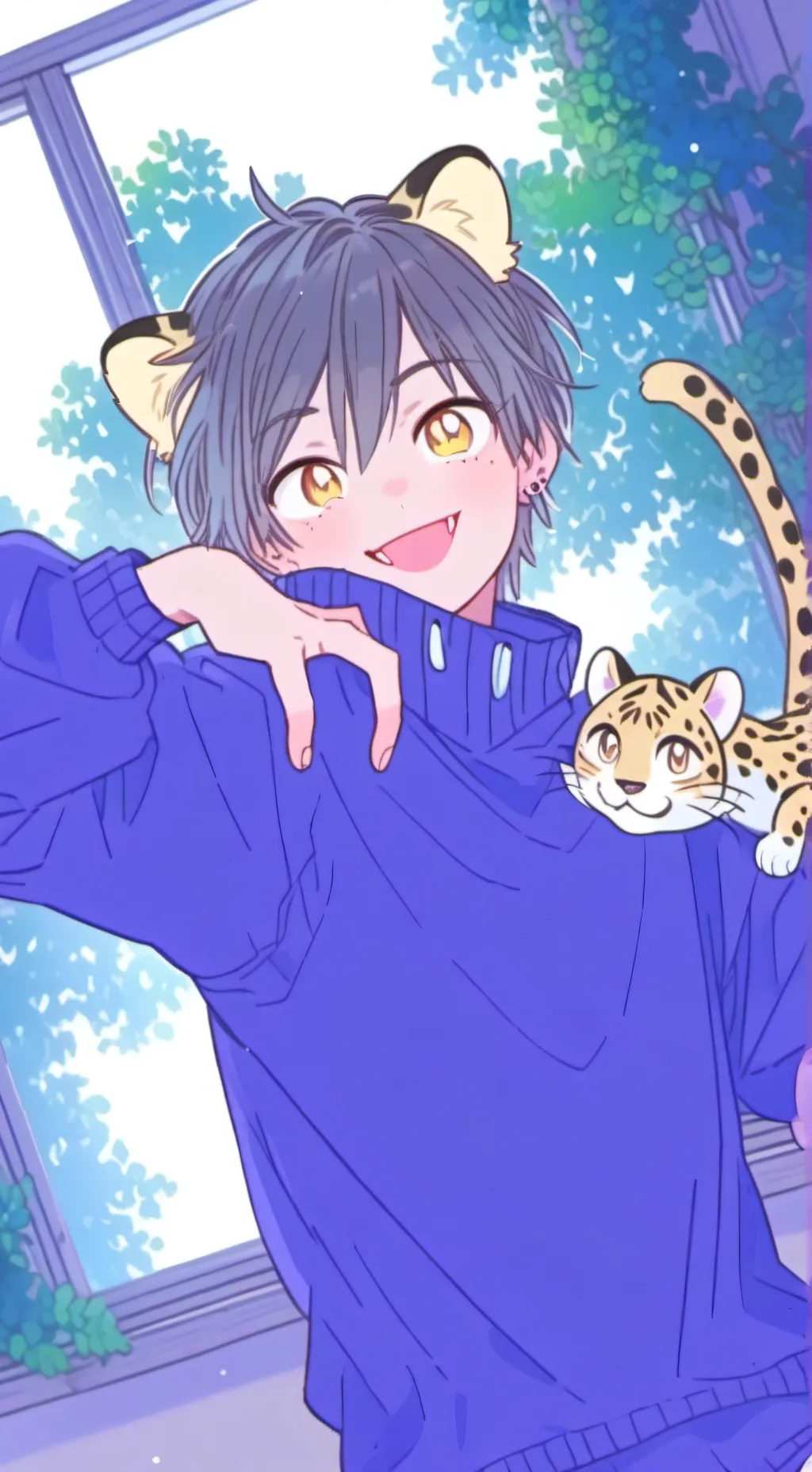 ai character: Y/n Cat Spirit background