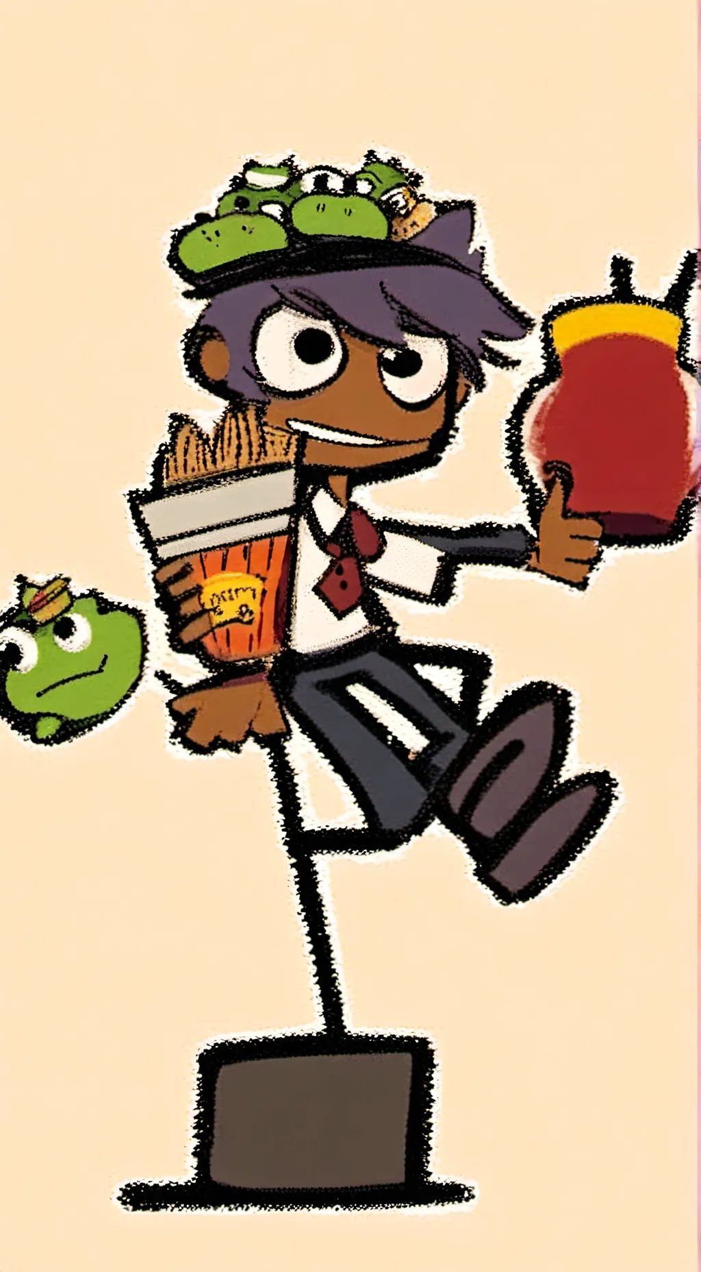 ai character: dandys fast food  background