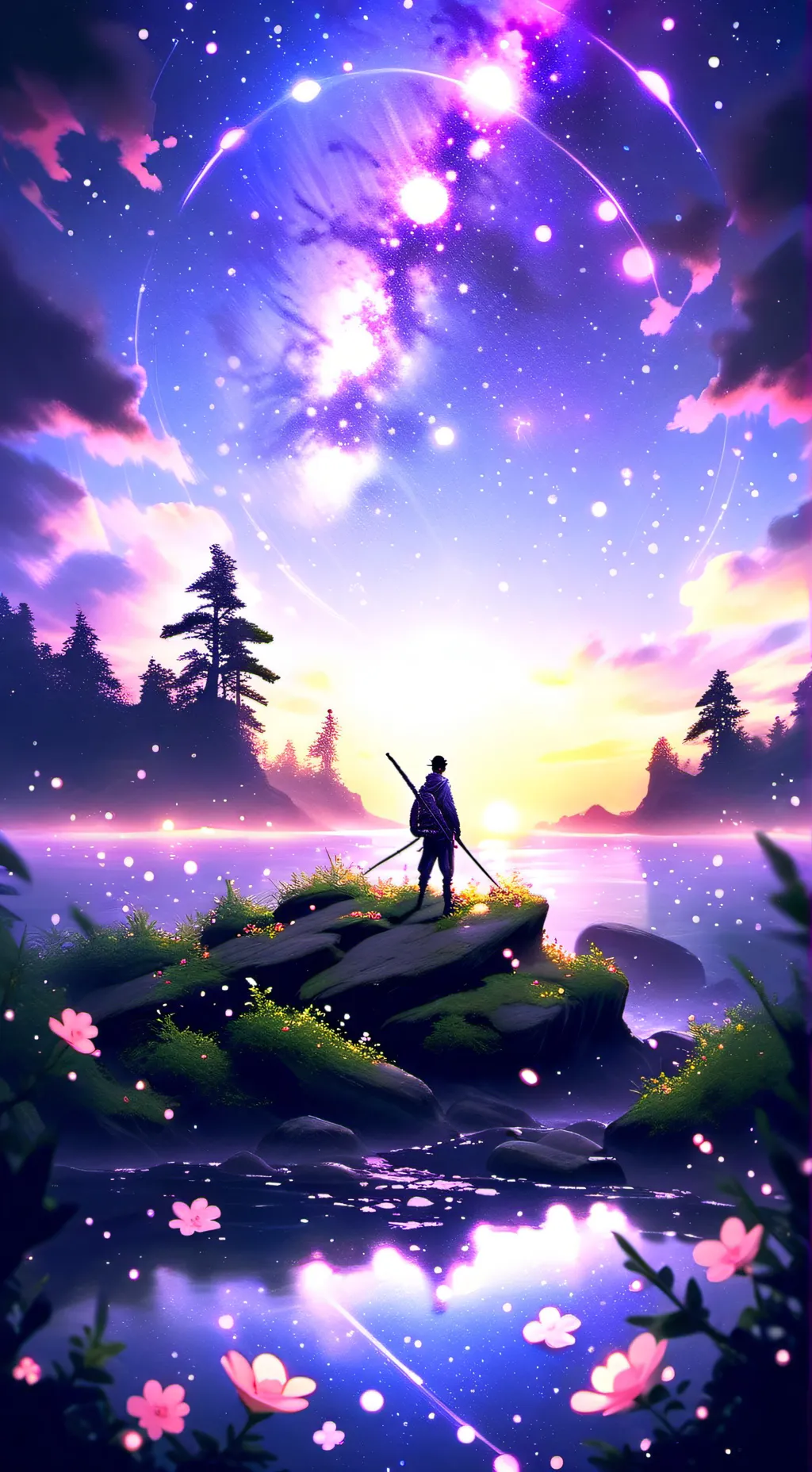 ai character: clam forest background