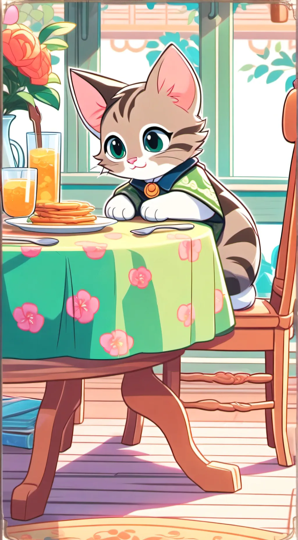 ai character: kitty pet background