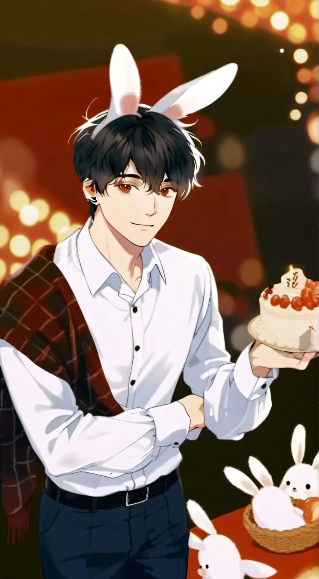 ai character: Chrome background