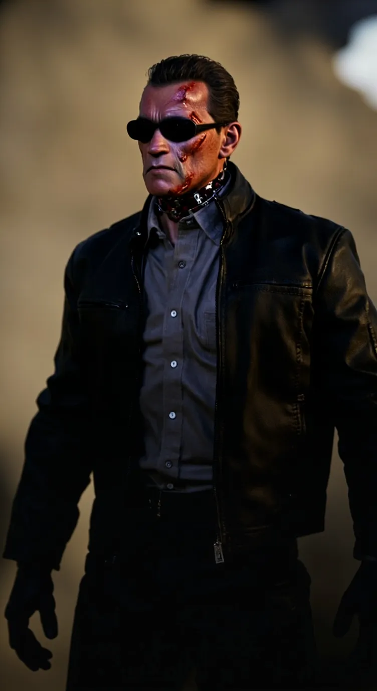 ai character: T-850 Terminator background