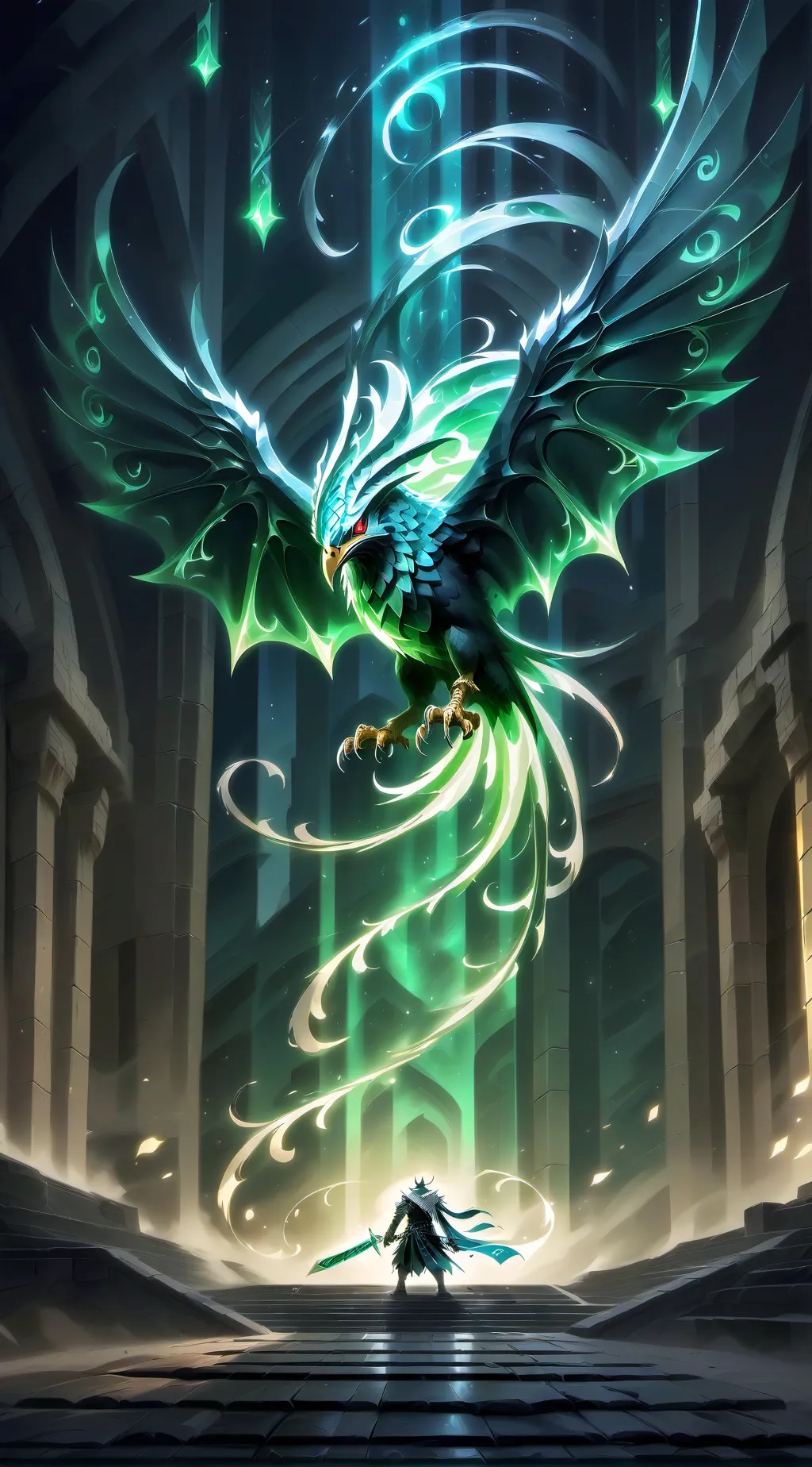 ai character: jade mountain  background