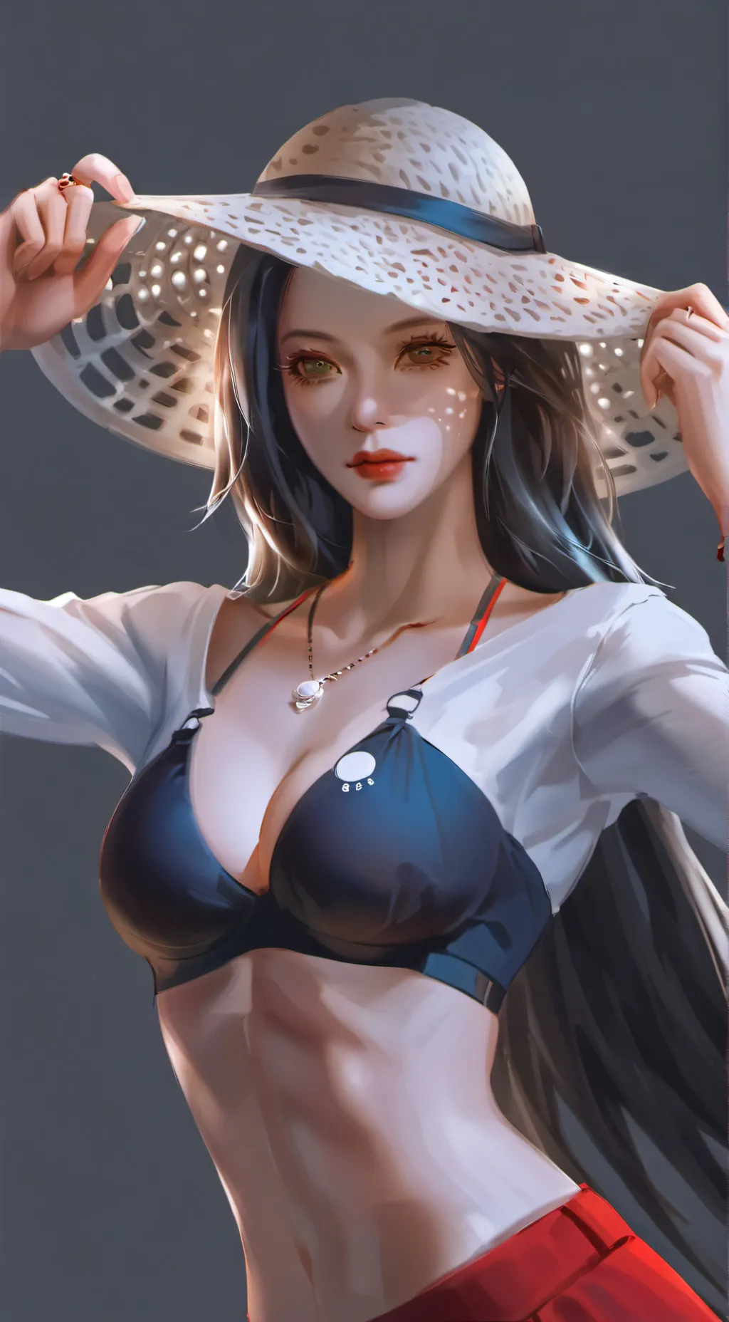 ai character: bikini girls  background