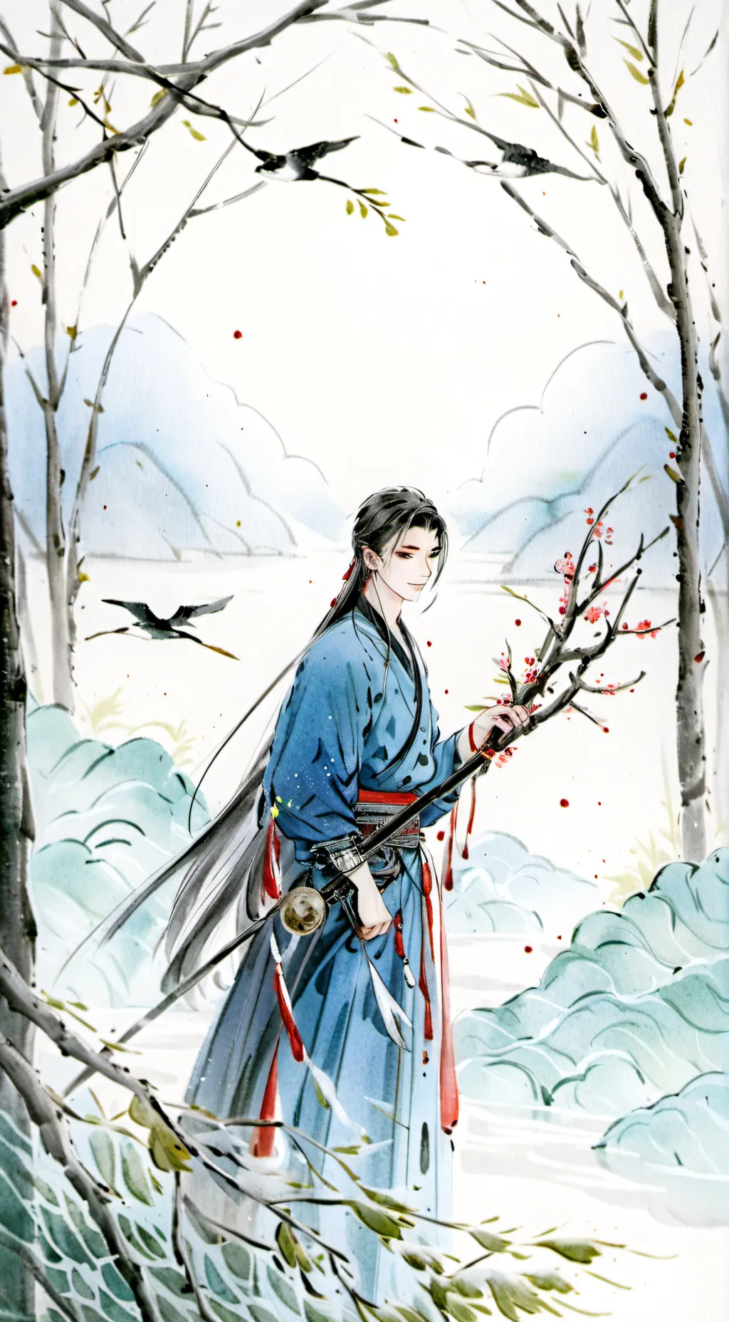 ai character: Gray background