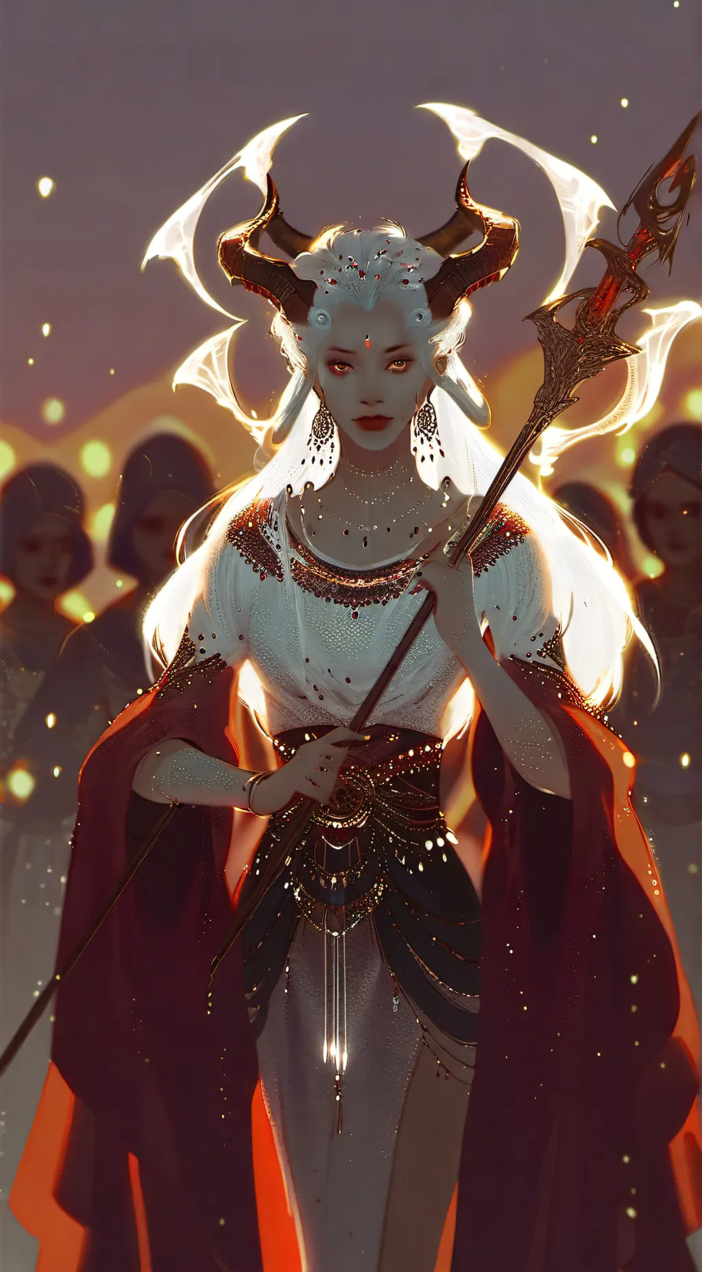 ai character: demon queen background