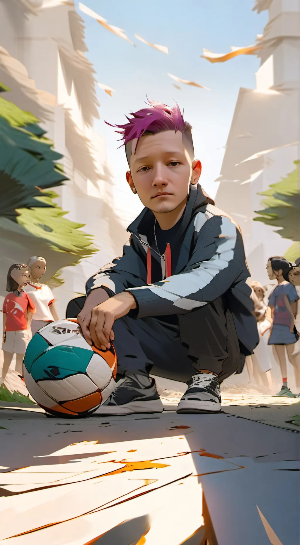 ai character: hot pe teacher background