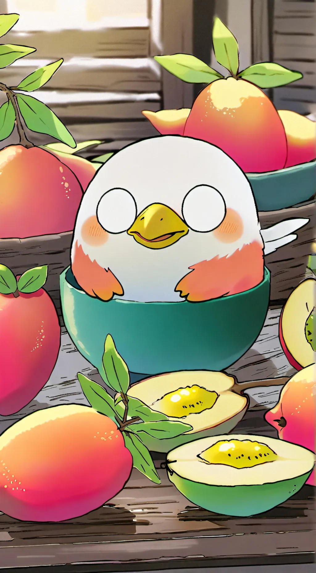 ai character: mago bird background