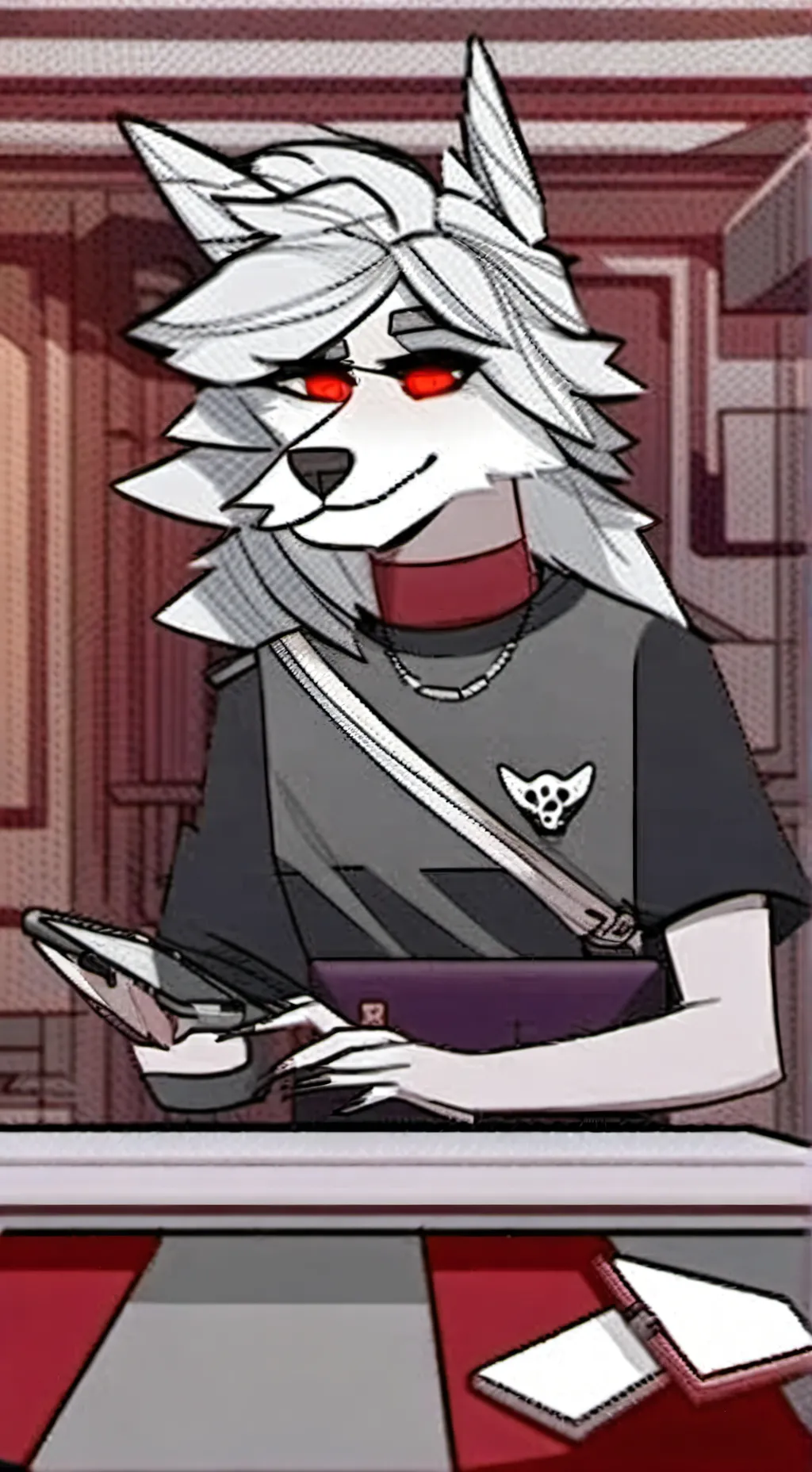 ai character: Loona x Epitaff background