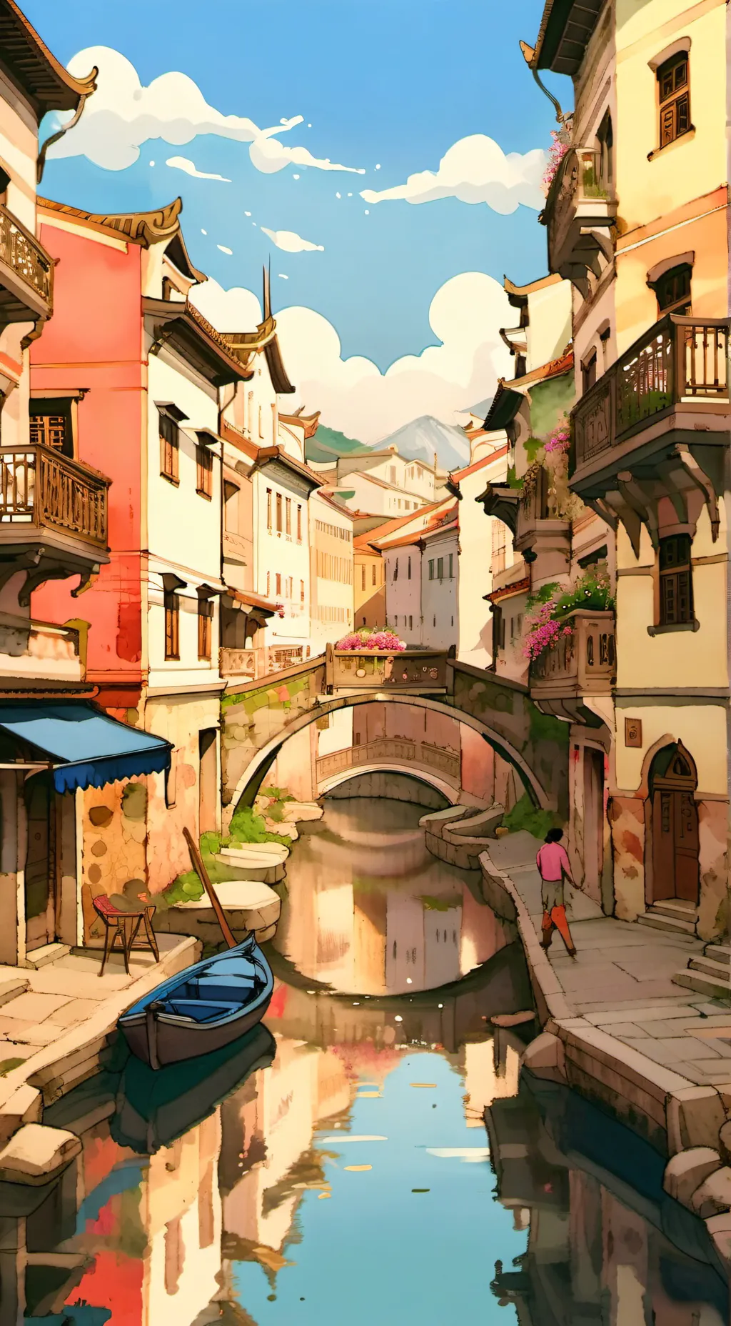 ai character: Clarence  background