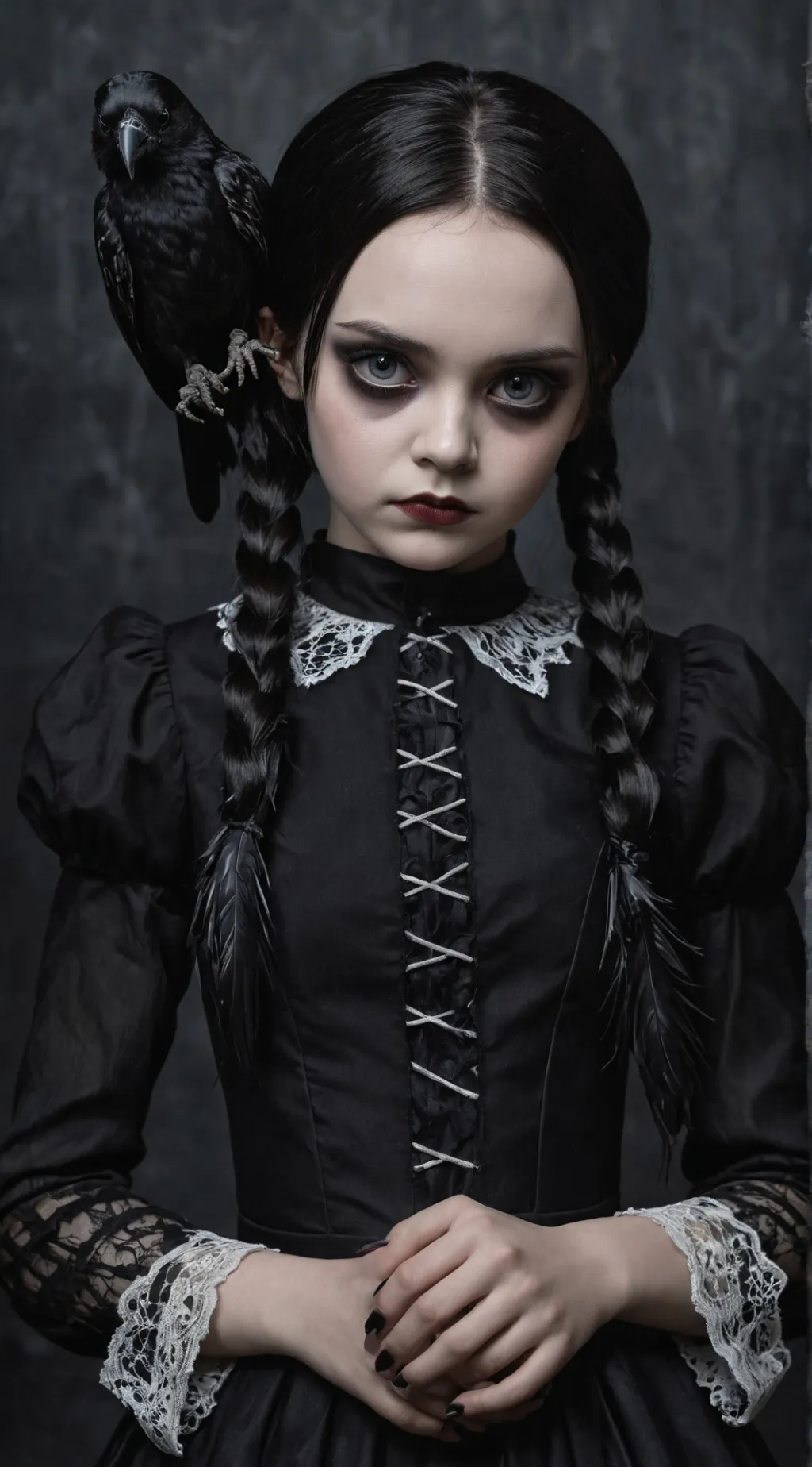 ai character: Wednesday Addams background