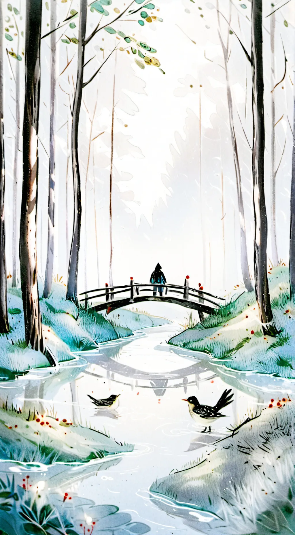 ai character: Douma with bamboo background