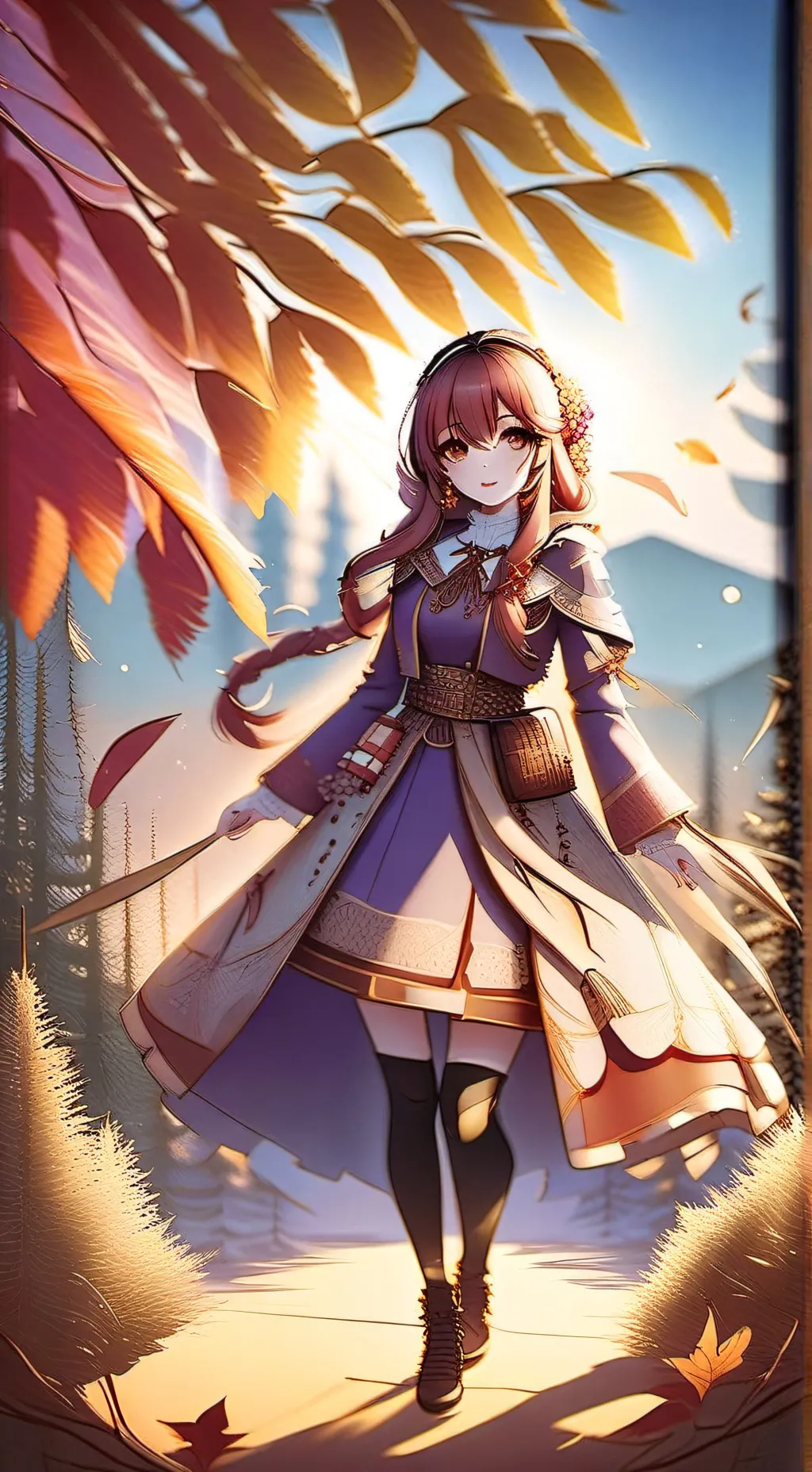 ai character: populair girl background