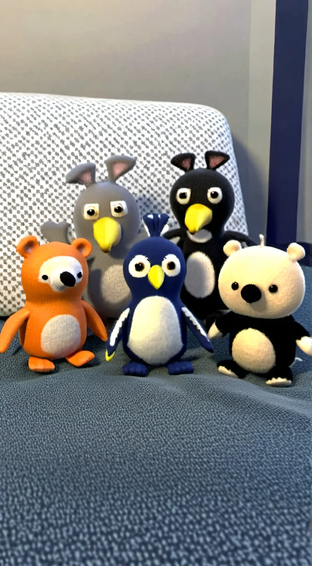 ai character: smiling critters background