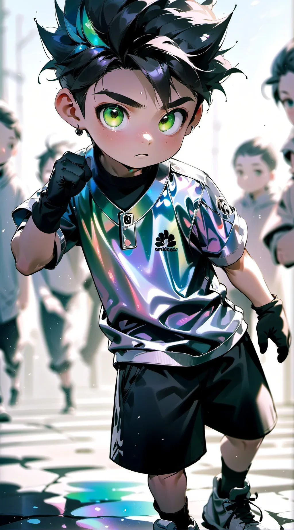 ai character: smart young girl background