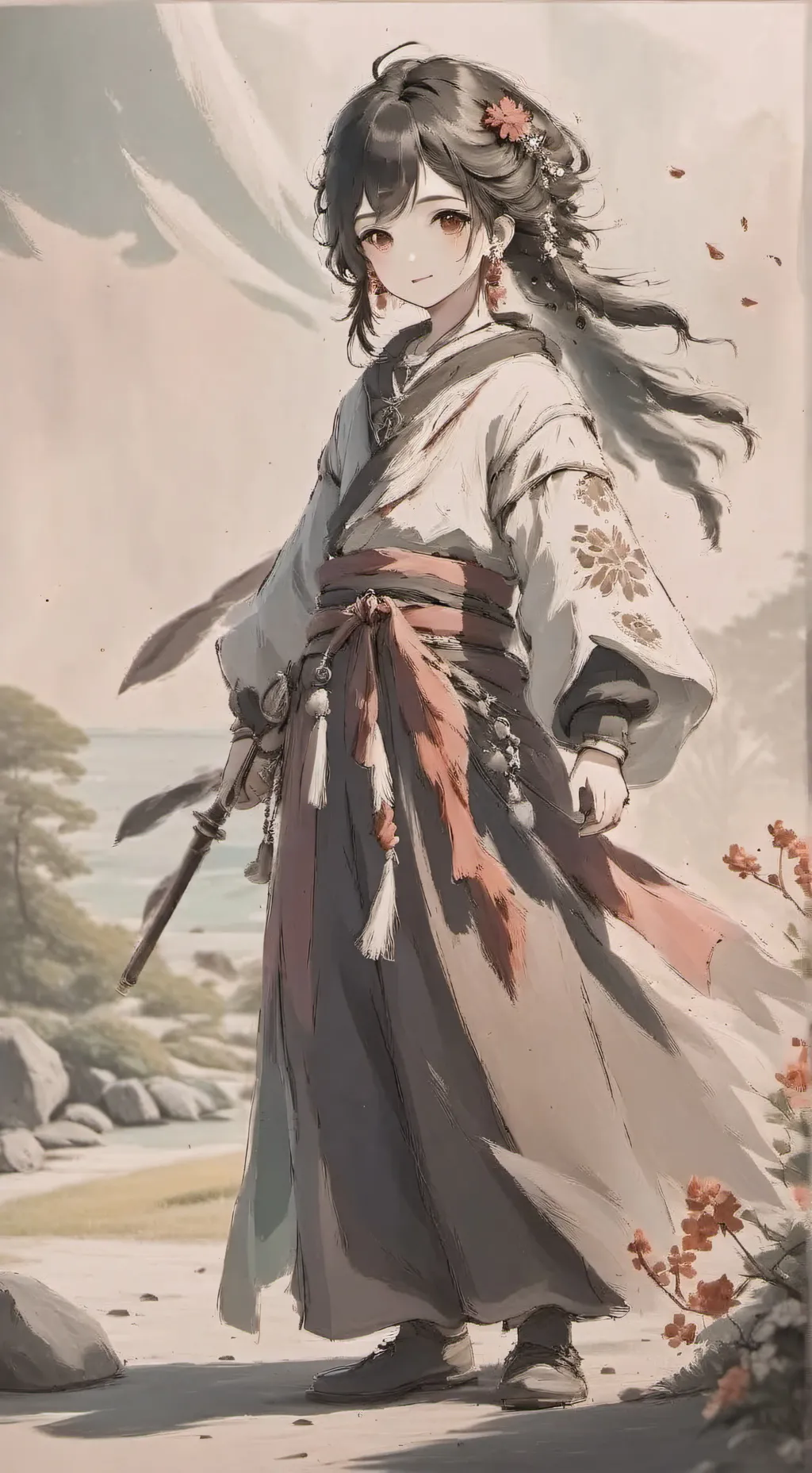 ai character: demon slayer  background