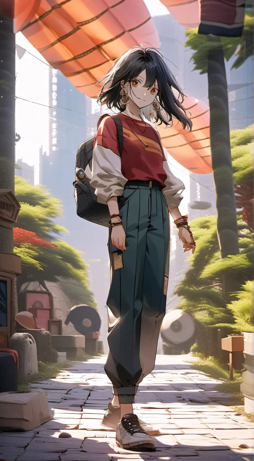 ai character: gf time traveler  background