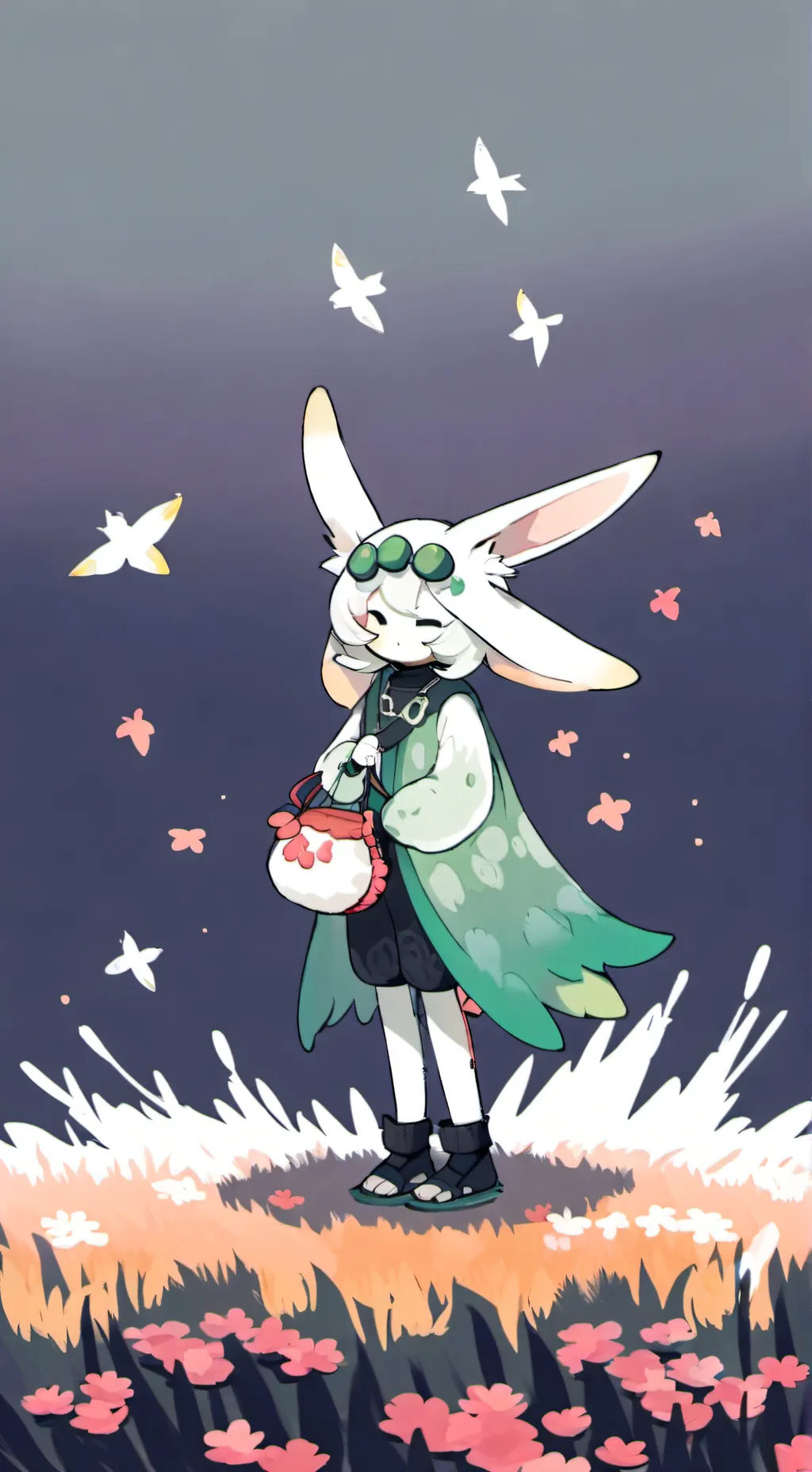 ai character: The land of Dandy background